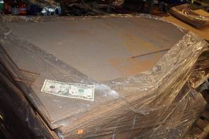 lot 155 image: $10 and  Pallet of Cardboard Sheets