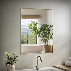 lot 177 image: Gatco Flush Mount EZ Hanging 31.5 Frameless Mirror