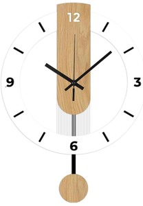 lot 2 image: Large Decorative Wall Clock - 15x21.5