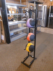 lot 14 image: Medicine Balls on Rack