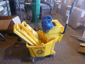 lot 46 image: Mop Buck and Floor Signs