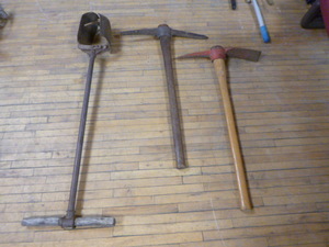 lot 80 image: Post Hole Digger and Pick Axes