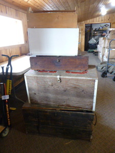 lot 86 image: 5 Wooden Storage Crates