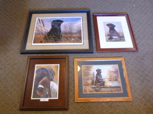 lot 154 image: 4 Labrador Retriever Framed Prints