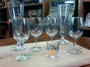 lot 74 image: Nice Lot of Snifters and fluted glasses  a shot glass