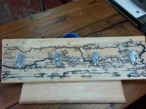 lot 93 image: Very cool coat rack � electrified pattern  - 2 feet long