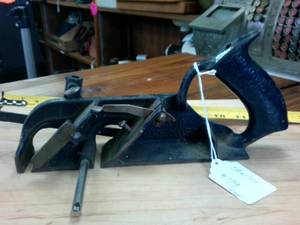 lot 133 image: All Metal Vintage Stanley Brand Rabbet Plane with double blades � no. 78 Made in USA
