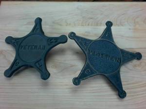 lot 179 image: 2 Cast Iron Veteran Markers