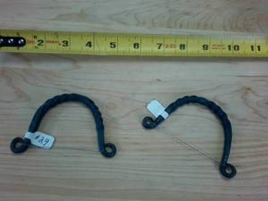 lot 181 image: Two HAND FORGED iron cheese cutters