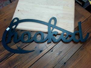 lot 183 image: High Quality (Hooked) metal wall hanger 20 inches long