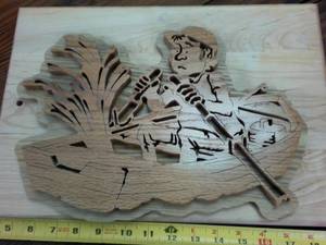 lot 186 image: Oak Cut out art piece by Steve Glammeier 2016