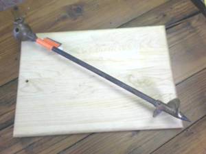 lot 217 image: RARE Heavy Duty Brass Self Tapping Horse Tie Off � Klarwin Farms � Very Old