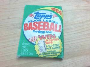 lot 360 image: 1984 Unopened Topps Major League Baseball pack � never opened