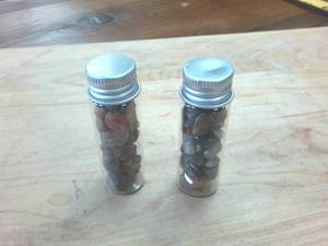 lot 383 image: Two tubes of polished agates