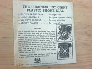 lot 386 image: The Luminescent Plastic Phone Dial � Vintage