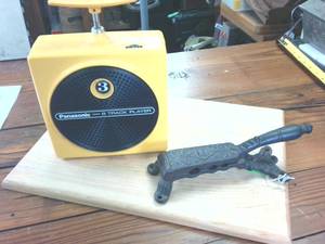 lot 390 image: Vintage Panasonic 8 track Player and perfume bottle corking tool