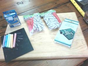 lot 396 image: Mini chalk and jump ropes plus a game