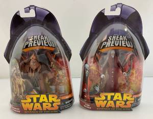 lot 3 image: 2005 STAR WARS Revenge Of The Sith Sneak Preview Action Figures (New Old Stock)