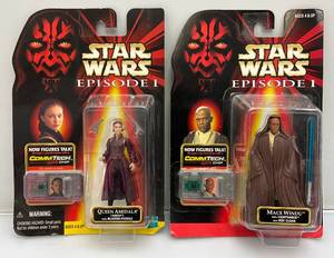 lot 29 image: 1998 STAR WARS Episode 1 Action Figures With CommTech Chips (New Old Stock)
