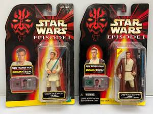 lot 32 image: 1998 STAR WARS Episode 1 Action Figures With CommTech Chips (New Old Stock)