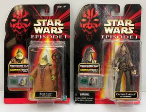 lot 36 image: 1998 STAR WARS Episode 1 Action Figures With CommTech Chips (New Old Stock)