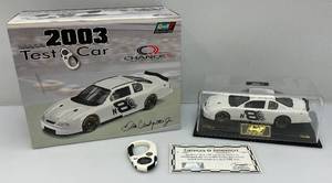 lot 53 image: 2003 Rivell Collection 124 Scale NASCAR Die Cast #8  Test Car With Stopwatch Dale Earnhardt Jr. In Original Box With Plastic Display Case (With COA)