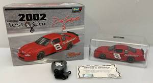 lot 56 image: 2002 Rivell Collection Limited 1 Of 7,620  124 Scale NASCAR Die Cast #8 Test Car No Stopwatch Dale Earnhardt Jr. In Original Box With Plastic Display Case No Base (With COA)