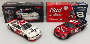 lot 126 image: Vintage Action Brand 124 Scale Die Cast NASCAR Models Dale Earnhardt Jr #8 Car & #29 Kevin Harvick Car In Original Boxes