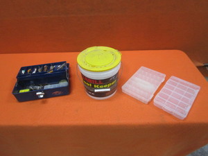 lot 118 image: Bait Bucket, Tackle Boxes & Vintage Tackle