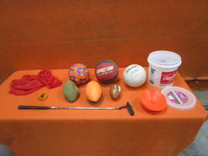 lot 123 image: Sports Balls & Golf Putter