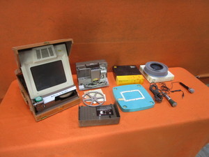 lot 47 image: Vintage Movie, Slide Projectors, Microphones