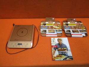 lot 22 image: Copper Chef Induction Cooktop wGriddle & Grill Pans