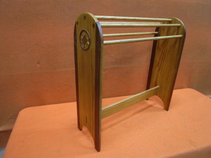 lot 41 image: Custom Wood Quilt Rack