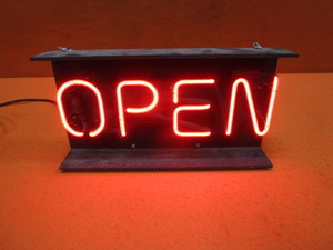 lot 157 image: Neon Open Sign 9x18