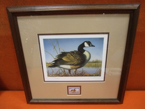 lot 184 image: Robert Hartman 1996 Migratory Bird Hunting & Conservation Stamp S&N Print 1258617500 16x17 Frame Size