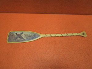 lot 193 image: Nancy Luloff Decorative Boat Orr wPheasant Scene 6x35