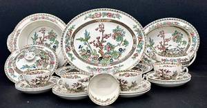 lot 38H image: Vintage Alfred Meakin Indian Tree China Set  Vintage Alfred Meakin Indian Tree Medina Shape China Dinnerware Set