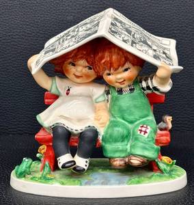 lot 50H image: Vintage Goebel Charlotte Byj Porcelain Figurine Let It Raine 1967