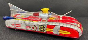 lot 78RO image: Vintage 13 ASTRONEF Electrique Electronic Battery Operated Tin Space Ship Toy