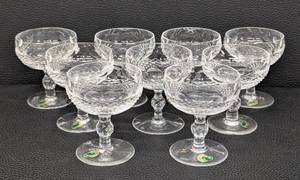 lot 109CL image: Set of Nine Waterford Colleen Crystal Champagne Glasses