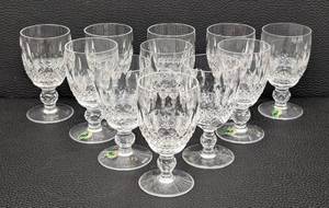 lot 110CL image: Set of 11 Waterford Colleen Claret Glasses