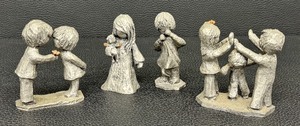 lot 66 image: Four Vintage Hudson Walli Ortman Pewter Figurines