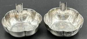 lot 18JM image: Pair of Vintage Sterling Silver Ashtrays