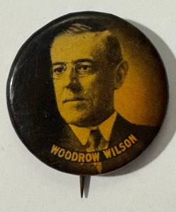 lot 19LB image: Antique Woodrow Wilson Presidential Campaign Button
