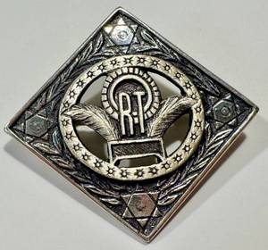 lot 26JT image: Vintage ORT Sterling Star of David Lapel Pin - Vintage ORT Jewelry