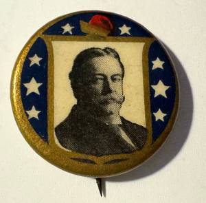 lot 32LBB image: Antique William Howard Taft Antique Political Pin Back