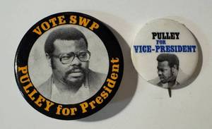 lot 38LB image: Vintage Pulley for President & Vice-President Campaign Buttons - Vintage SWP Pins