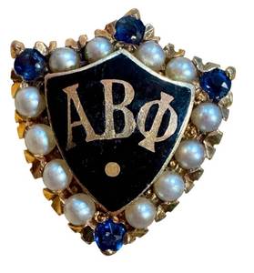 lot 41JT image: Vintage 14K Alpha Beta Phi Sorority Pin