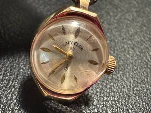 lot 57JT image: Vintage Lady Elgin 14K Gold Wristwatch