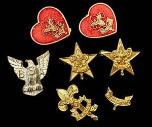 lot 59JT image: BSA Vintage Be Prepared Pins - Assorted Boy Scout Badges